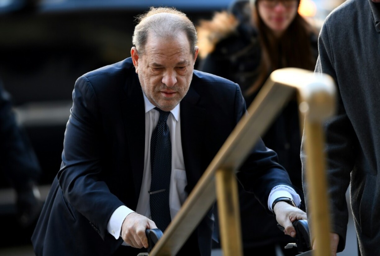 L'ex-producteur Harvey Weinstein arrive au tribunal de Manhattan, le 21 février 2020 à New York