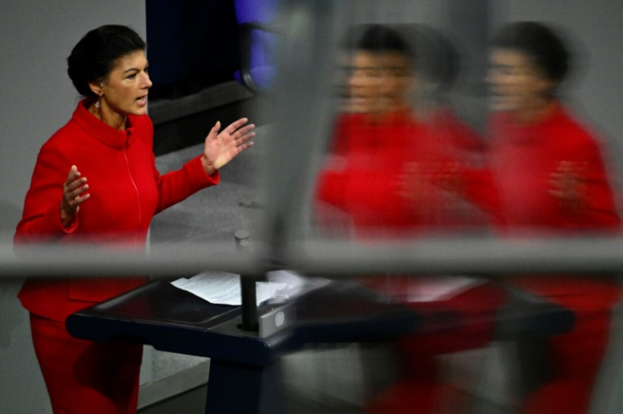 Wagenknecht gives a speech in the lower house of parliament on November 13, 2024