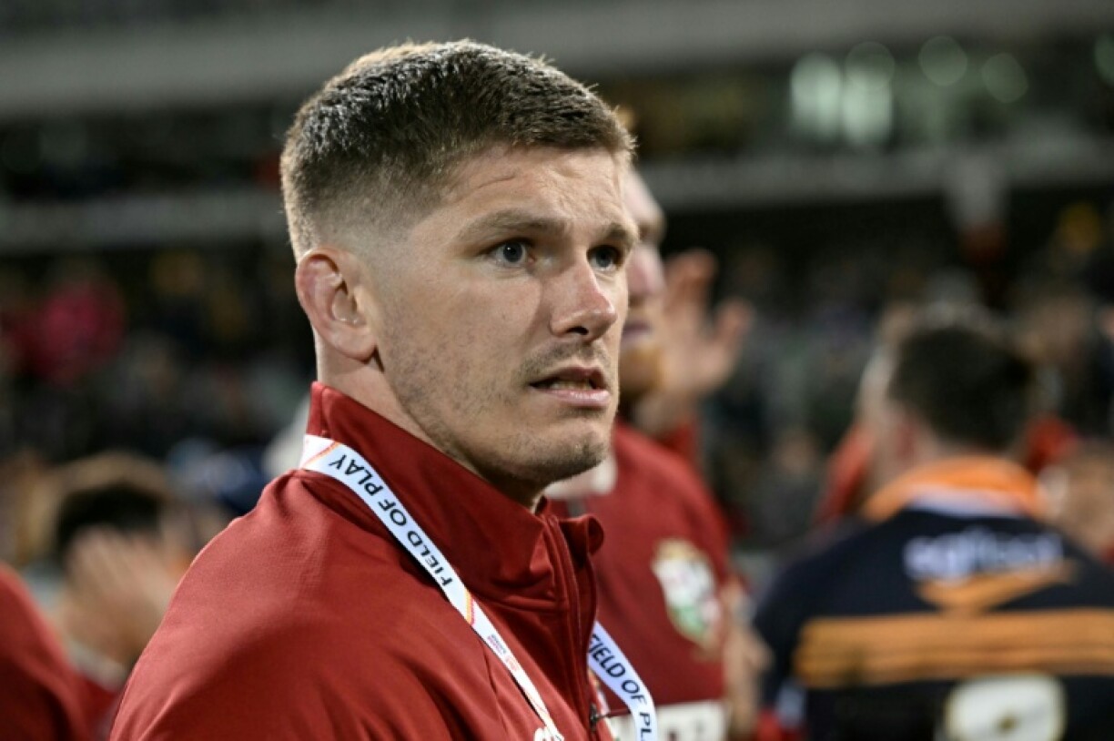 British and Irish Lions' Owen Farrell looks on after the rugby match between the British and Irish Lions and the ACT Brumbies in Canberra on July 9