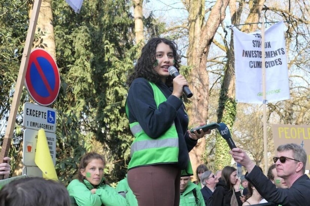 Selma Vincent lors de la dernière manifestation Youth for Climate au Luxembourg