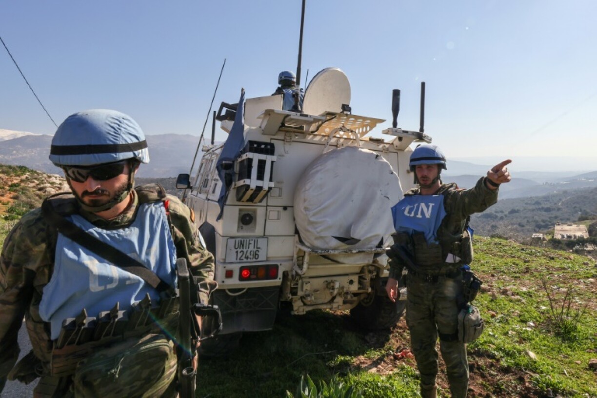 UN peacekeepers patrol in southern Lebanon amid a fragile truce between Israel and Hezbollah