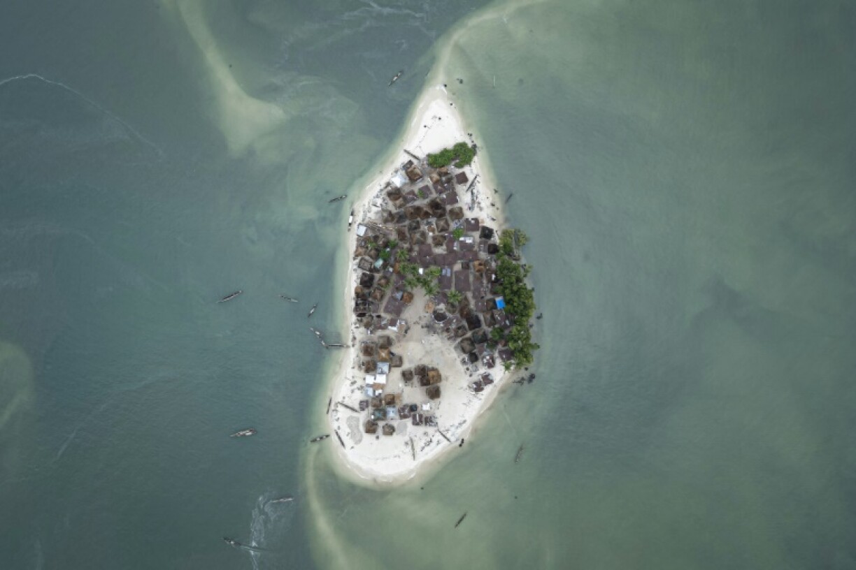 Nyangai has lost two-thirds of its surface area, forcing residents inland