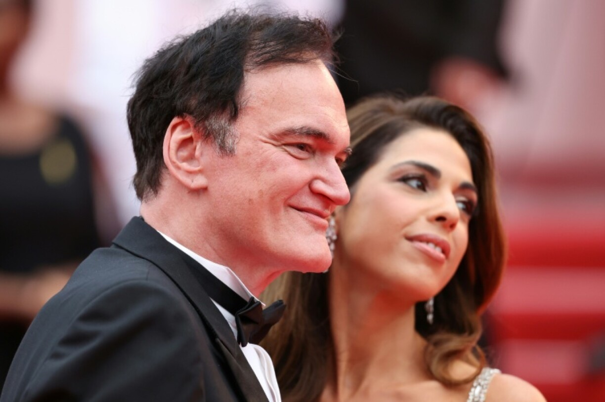 US film director Quentin Tarantino and his wife Israeli singer Daniella Pick arrive for the opening film 'Leave One Day'