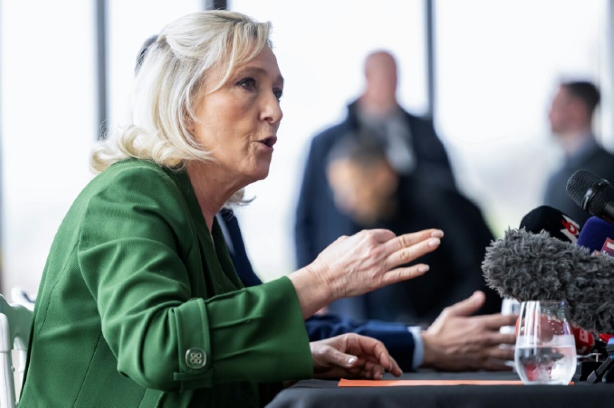 Marine Le Pen, présidente du groupe parlementaire du RN, le 17 janvier 2026 à Marseille