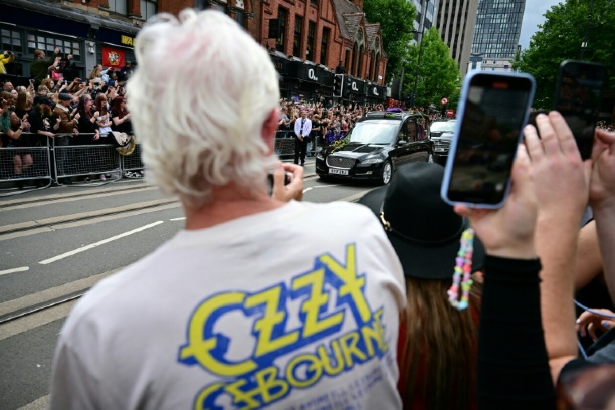 Ozzy Osbourne's funeral procession followed a route planned with the rocker's family through the English city
