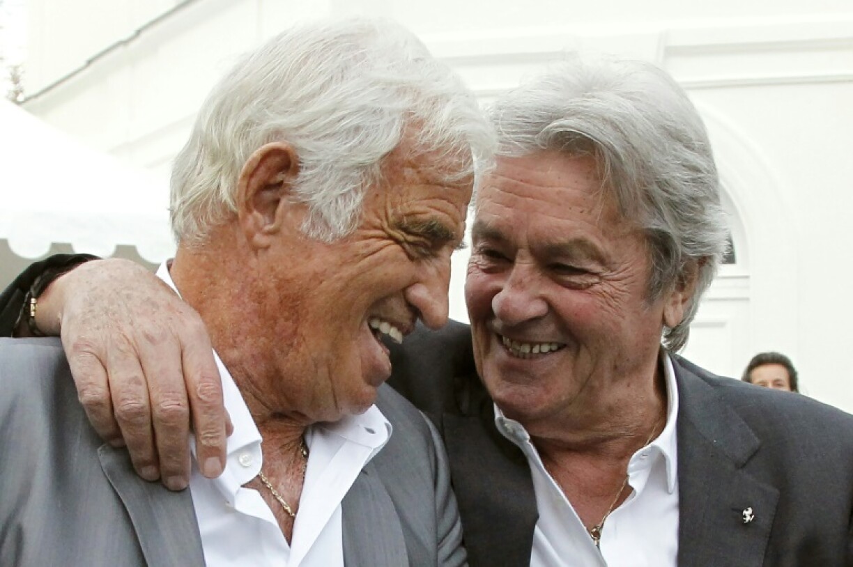 Jean-Paul Belmondo et Alain Delon à Boulogne-Billancourt dans les Hauts-de-Seine le 14 septembre 2010