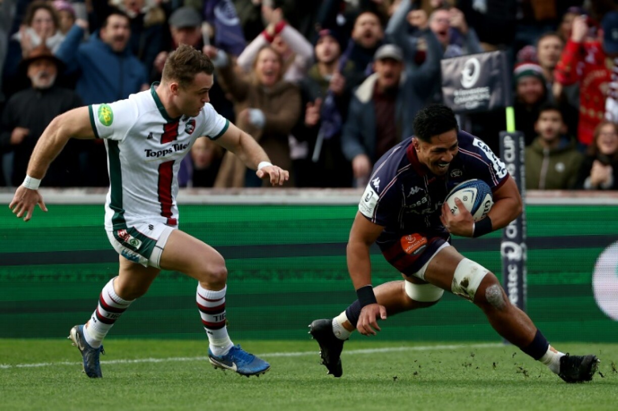 Ex-Wallaby Pete Samu scored two tries in Bordeaux-Begles' win over Leicester in the Champions Cup