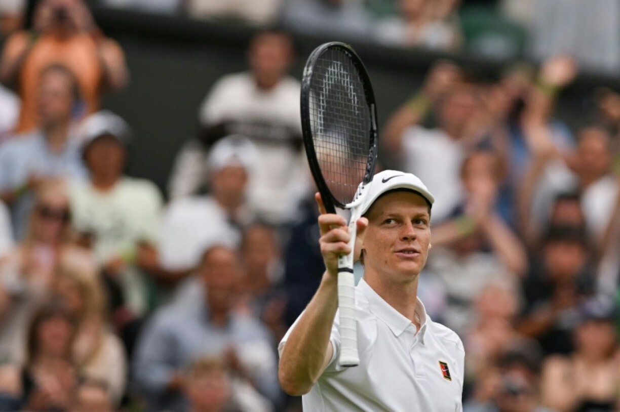 Italy's Jannik Sinner has reached the Wimbledon fourth round without dropping a set
