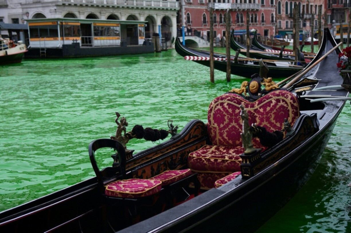 Climate activists poured dye into waters in 10 Italian cities