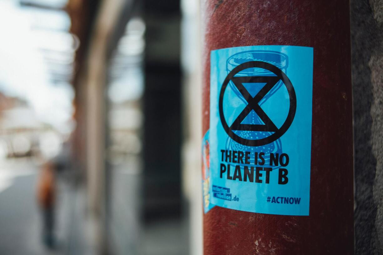 An Extinction Rebellion sticker in Germany.