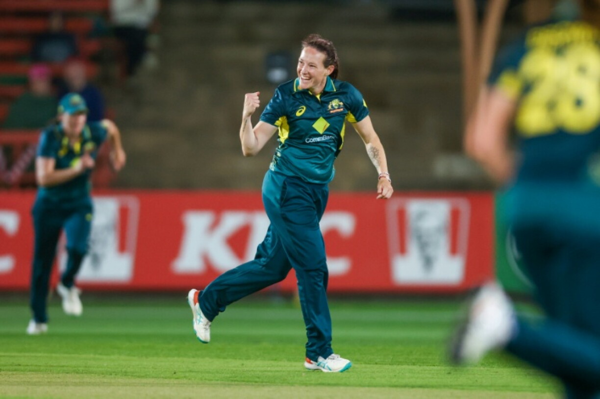 Australia's Megan Schutt (C) has been suspended for two matches over a breach of prescription medication rules