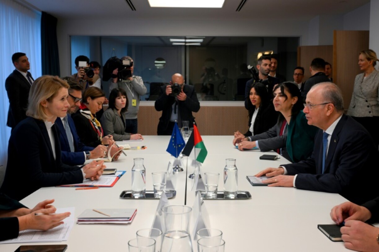 EU foreign policy chief Kaja Kallas met Palestinian Prime Minister Mohammed Mustafa in Brussels after a ceasefire deal to end Israel's war in the territory