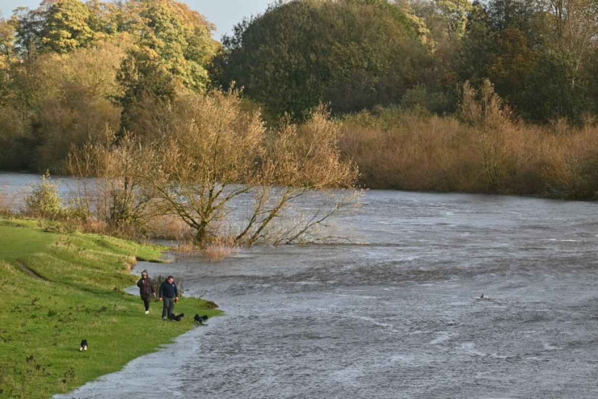Storms swelled rivers in northern England, as well as cutting power and forcing the cancellation of flights
