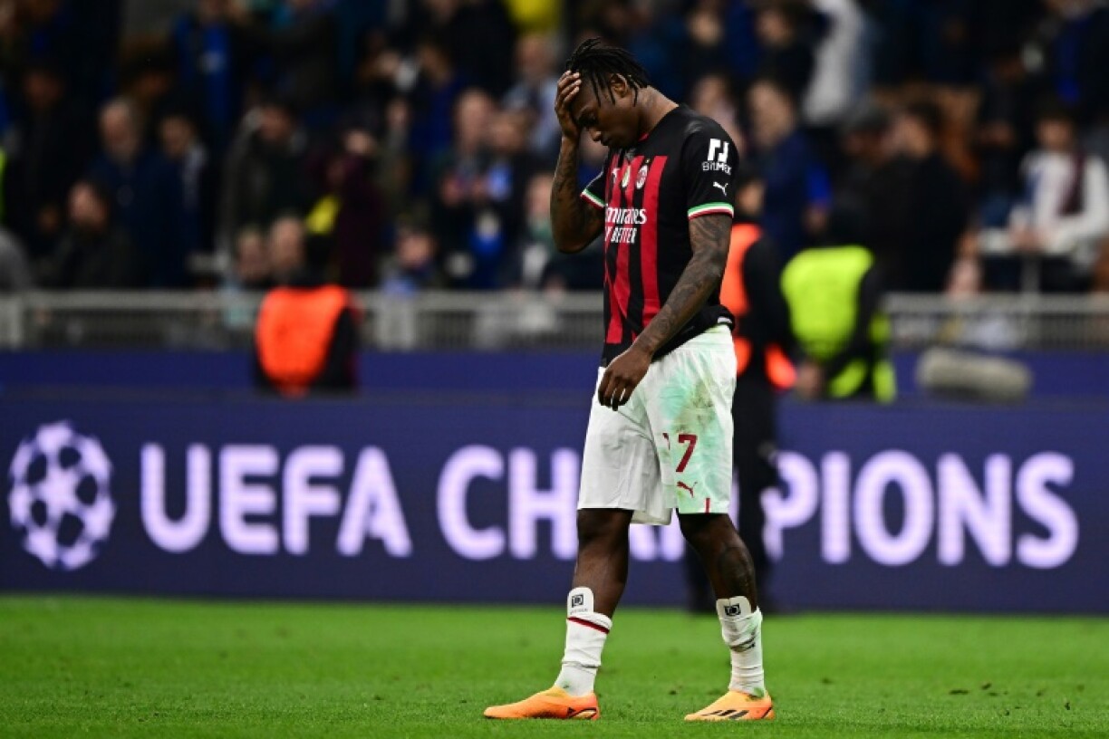 L'attaquant de l'AC Milan Rafael Leao contre l'Inter, le 16 mai 2023 San Siro