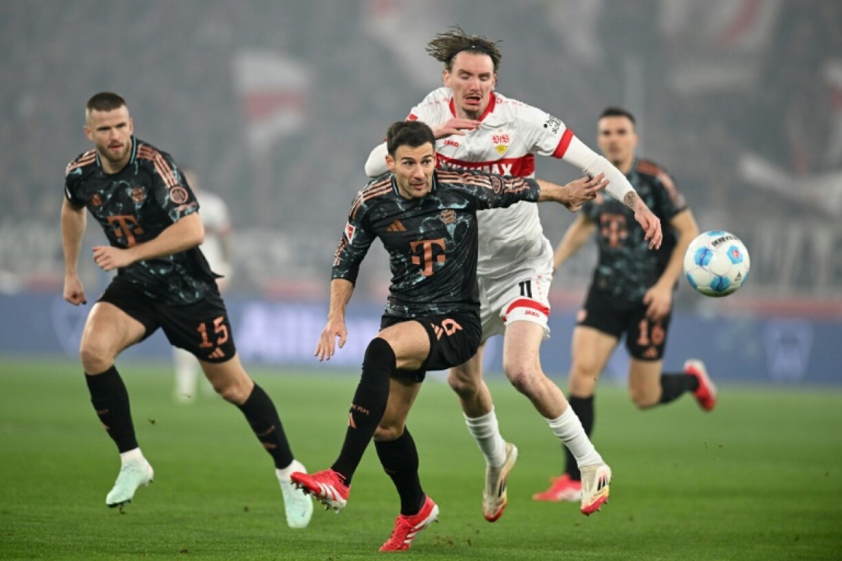 Stuttgart striker Nick Woltemade (in white) has emerged as an outsider for Germany selection this season
