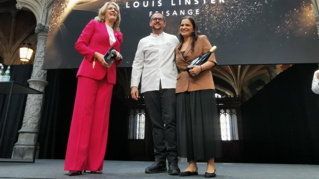 Louis Linster, here with his partner Njomza Musli, has earned a second Michelin star with his restaurant located in Frisange.