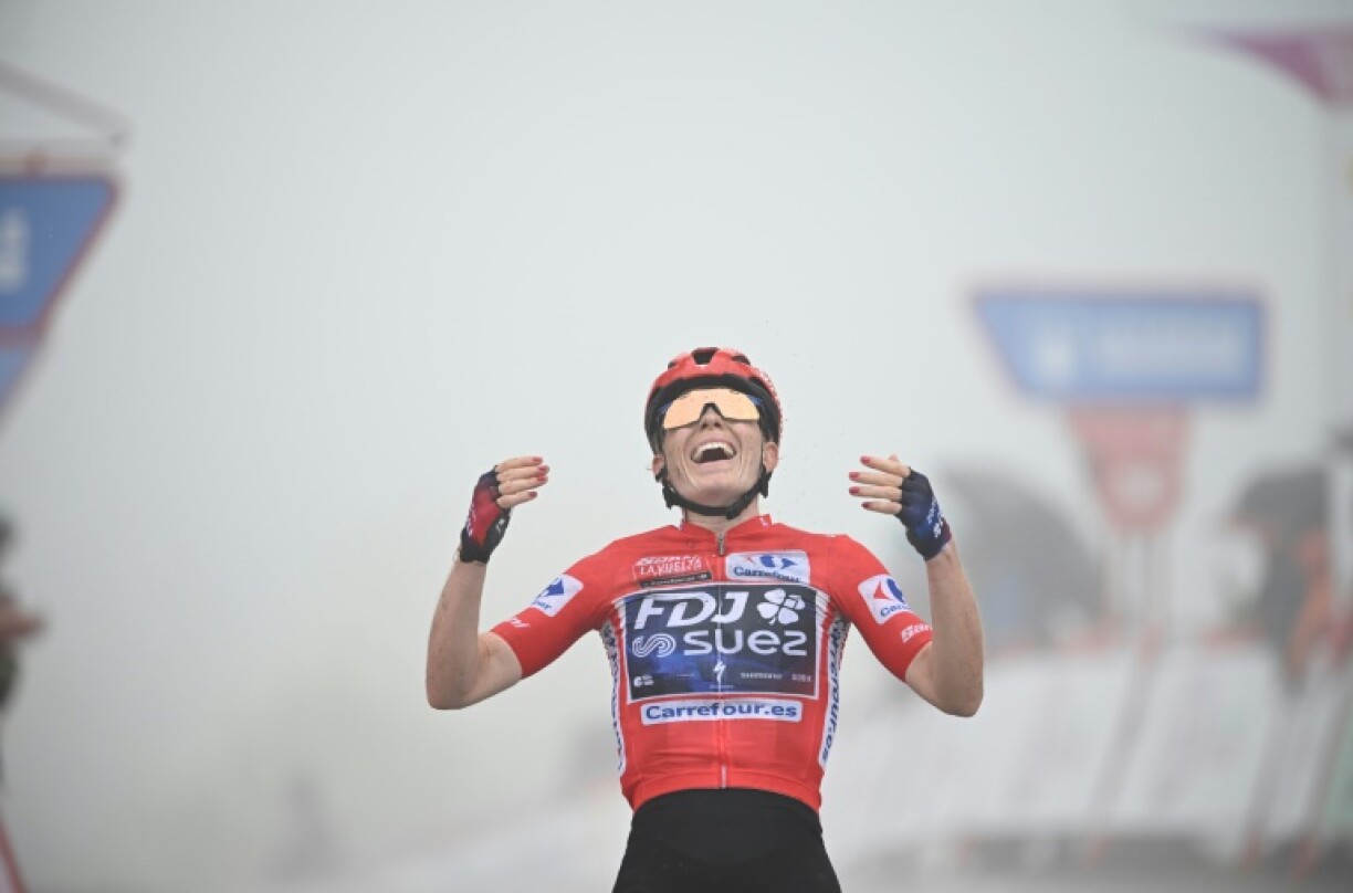 Demi Vollering winning the Vuelta