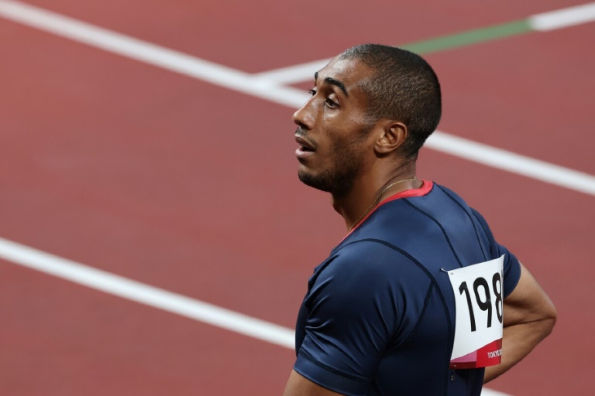 Jimmy Vicaut à l'issue de sa série du 100 m aux Jeux olympiques de Tokyo, le 31 juillet 2021