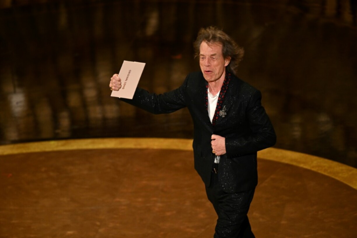 Mick Jagger presented the Oscar for best original song at the 97th annual Academy Awards