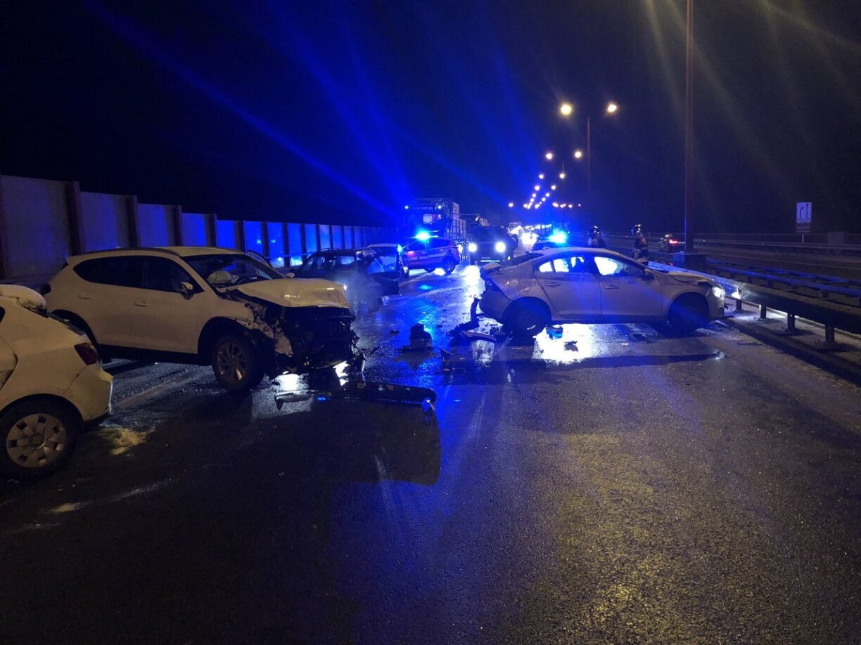Une photo prise sur les lieux de l'accident lundi matin