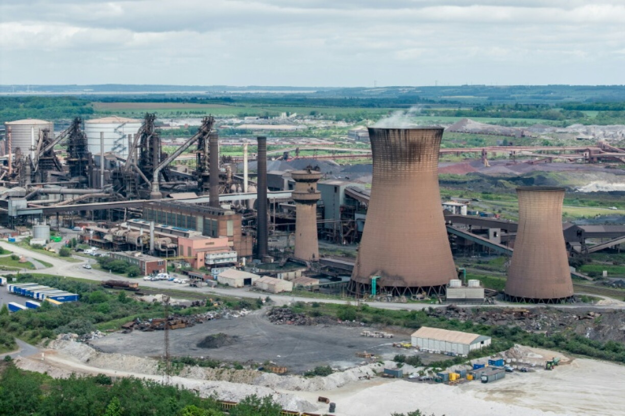Vue aérienne de l'usine British Steel de Scunthorpe, dans le nord-est de l'Angleterre, le 11 mai 2026