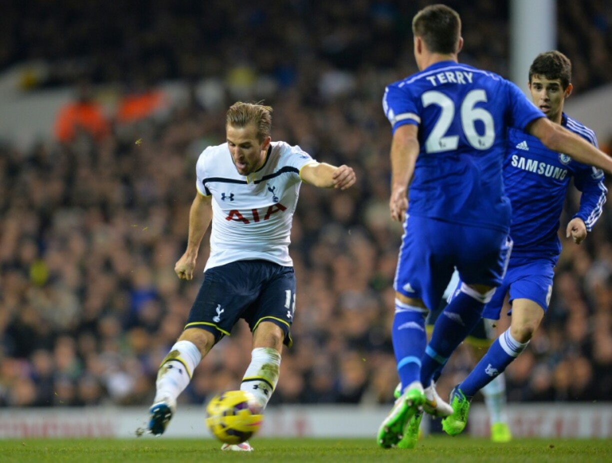 Harry Kane struck his first goal against Chelsea on New Year's Day 2015 -- scoring twice as Spurs won 5-3