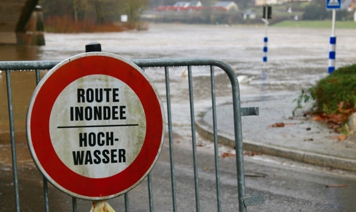 Une photo prise lors des dernières inondations survenues au Luxembourg.