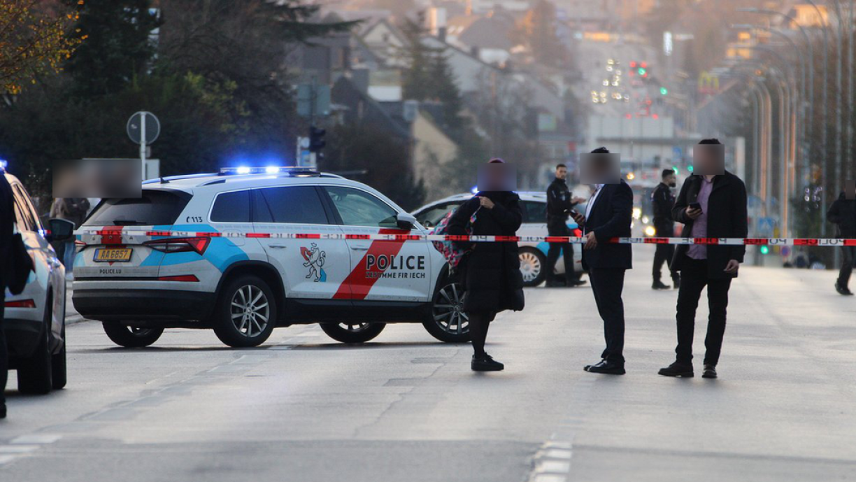 Une photo prise lors d'une intervention de police à Luxembourg-ville en 2024.
