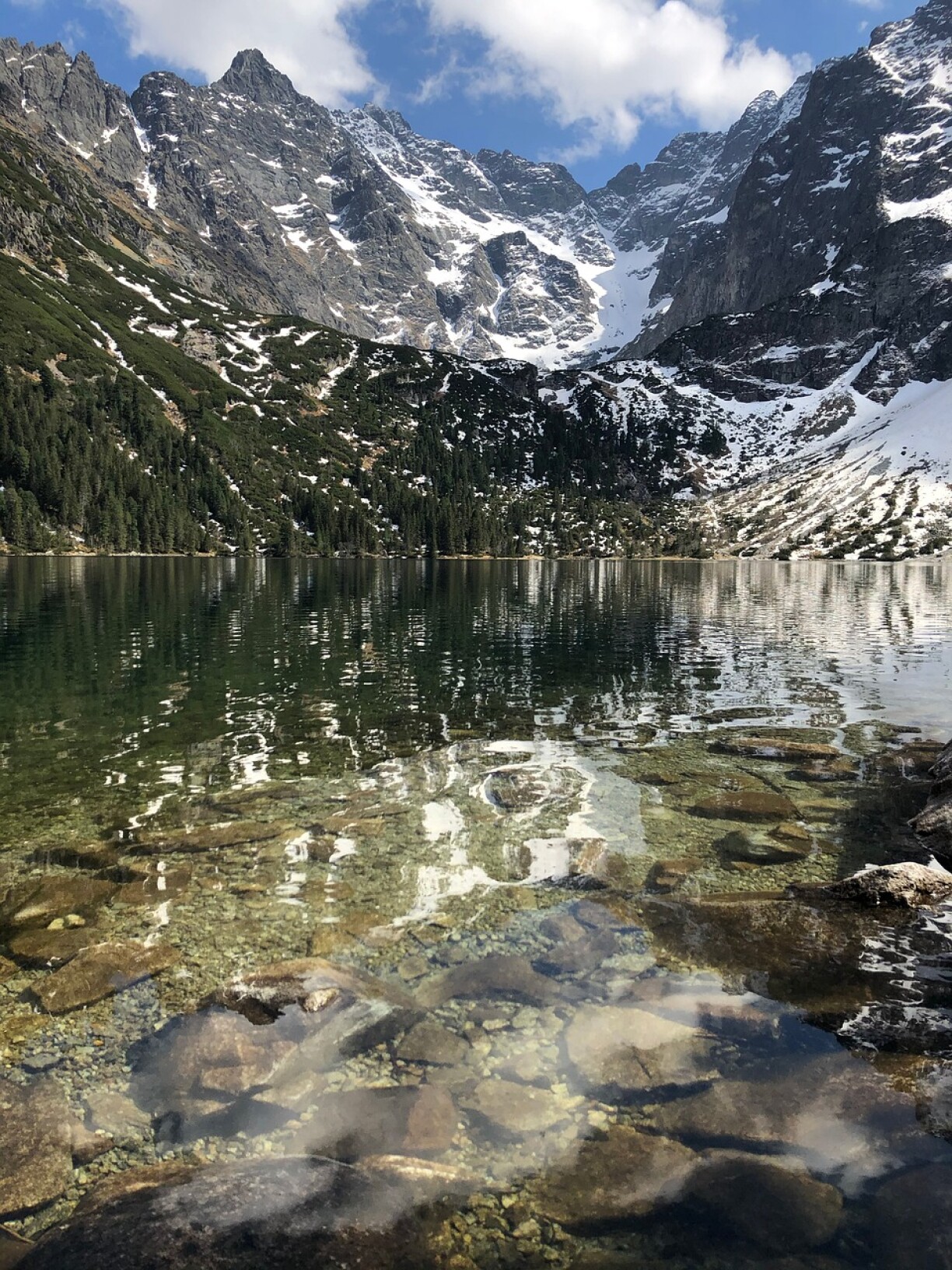 De Morskie Oko Séi an den Tatra-Bierger.
