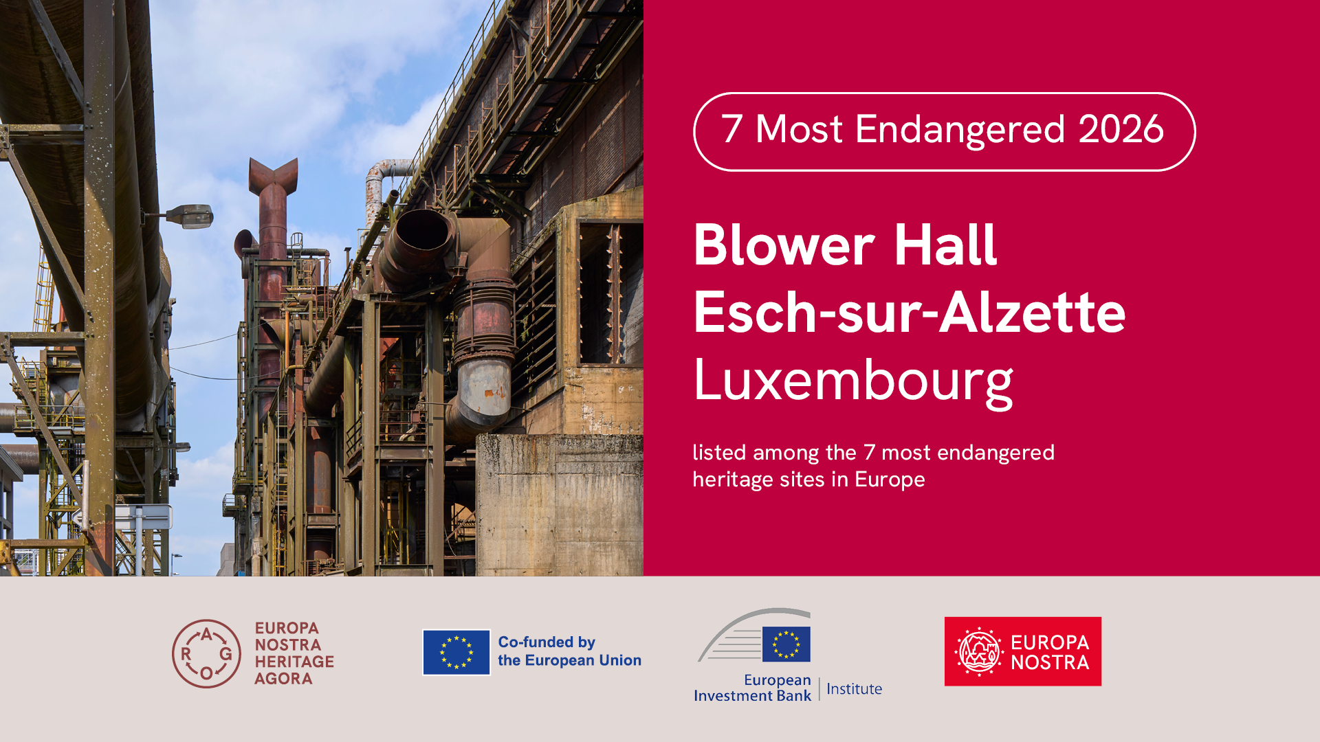 '7 Most Endangered Heritage Sites in Europe': Esch-sur-Alzette's Blower Hall added to Europa Nostra list