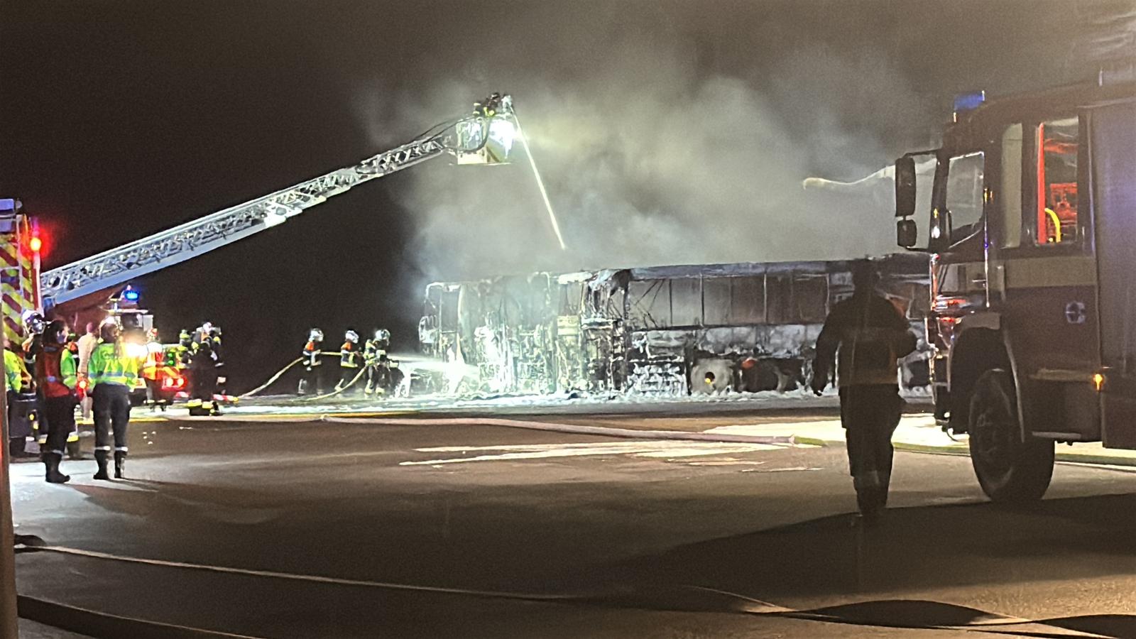 Feier ënner Kontroll: Zu Housen huet et op engem Busdepot gebrannt