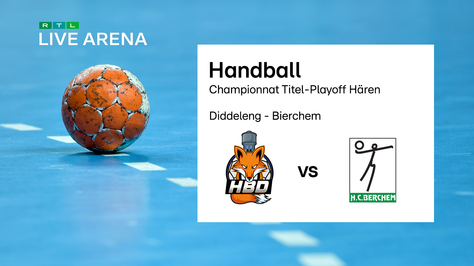AXA League an der RTL Live Arena: De Match HB Diddeleng géint HC Bierchem um 20.15 Auer am Stream