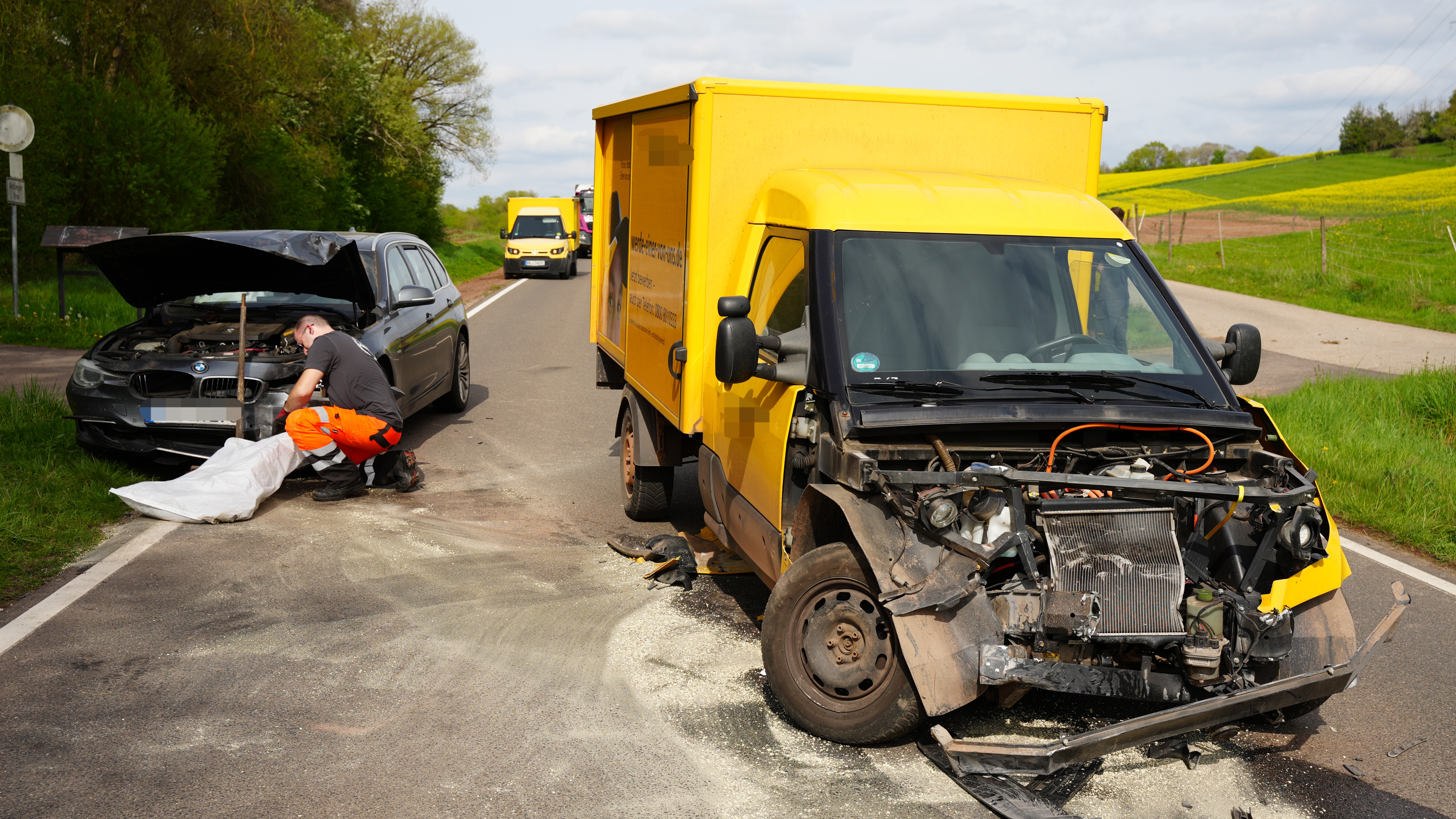 Streck komplett gespaart: Dräi Blesséierter bei schwéierem Accident op der L47 tëscht Schweich a Föhren