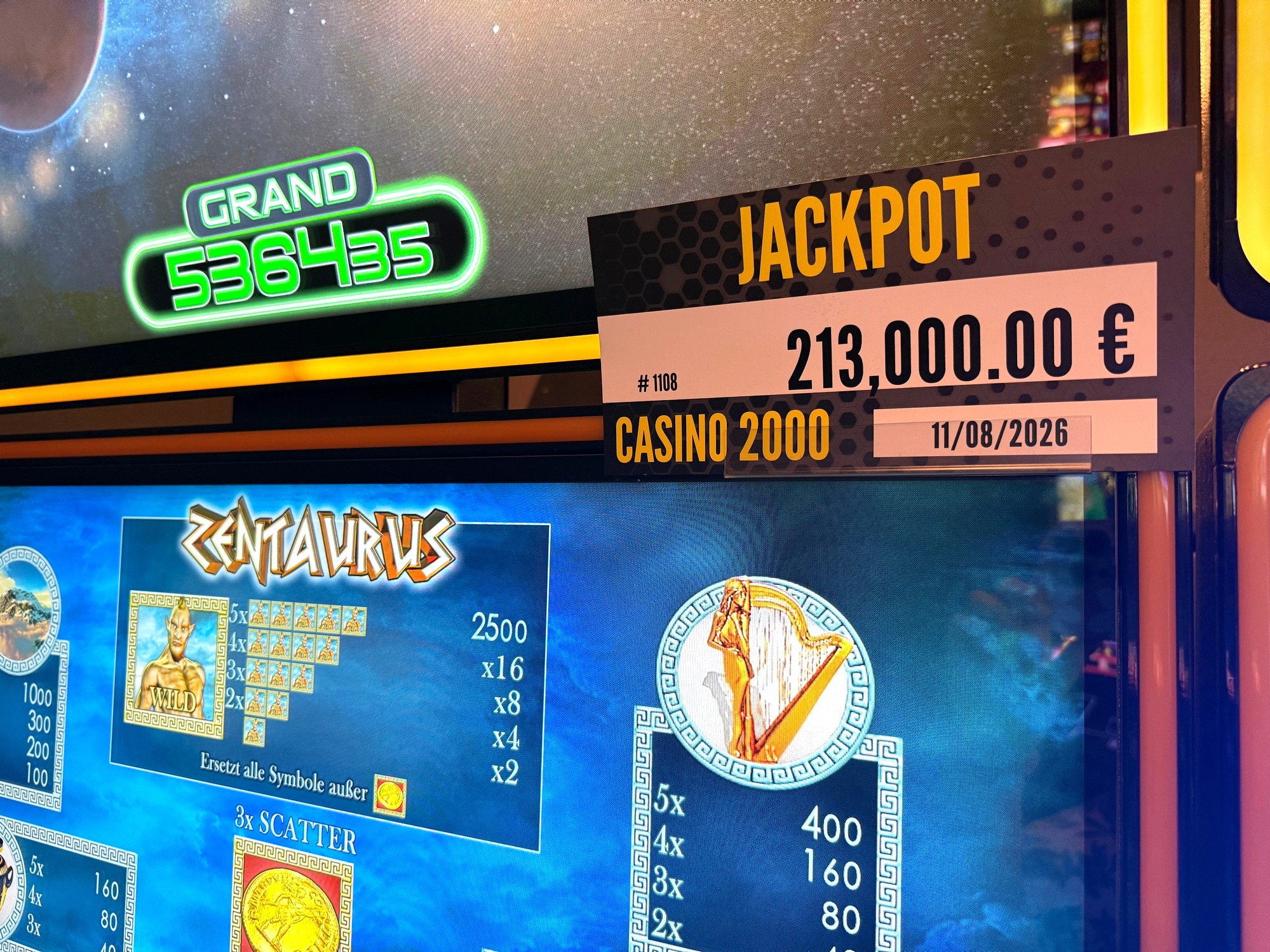 Mondorf-les-Bains: Un jackpot record de 213.000 euros remporté au Casino 2000